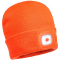 Orange - Side - Portwest Herren LED Kopflicht Beanie Mütze