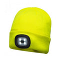 Gelb - Front - Portwest Herren LED Kopflicht Beanie Mütze