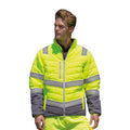 Neongelb-Grau - Front - Result Herren Safe-Guard Soft Safety Jacke