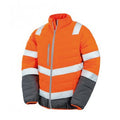 Neonorange-Grau - Front - Result Herren Safe-Guard Soft Safety Jacke