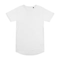 Weiß - Front - AWDis Just Ts Herren Westcoast Long Line T-Shirt
