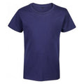 Marineblau - Front - RTP Apparel Kinder T-Shirt Organik Kurzarm