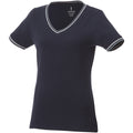 Marineblau-Grau meliert-Weiß - Front - Elevate Damen Piqué-T-Shirt Elbert