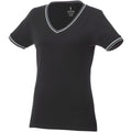 Schwarz-Grau meliert-Weiß - Front - Elevate Damen Piqué-T-Shirt Elbert