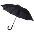 Schwarz - Front - Luxe - "Fontana" Faltbarer Regenschirm