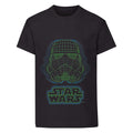 Schwarz - Front - Star Wars - Wireframe T-Shirt für Jungen