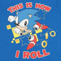 Rot-Blau - Side - Sonic The Hedgehog - This Is How I Roll Schlafanzug für Mädchen