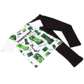 Schwarz-Weiß-Grün - Back - Minecraft - Glitching Schlafanzug für Jungen
