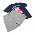 Marineblau-Grau meliert - Front - Peppa Pig - Hero Of The Day Schlafanzug für Herren