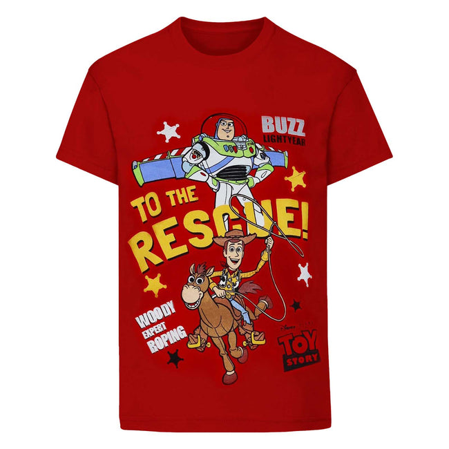 Rot - Front - Toy Story Kinder T-Shirt Buzz Lightyear - Woody