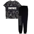 Schwarz - Front - Fortnite - Emotes Schlafanzug für Jungen