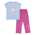 Blassblau-Pink - Front - Peppa Pig - Schlafanzug für Damen