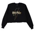 Schwarz - Front - Harry Potter - Kurzes Sweatshirt für Damen