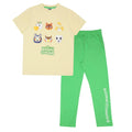 Cremefarbe-Grün - Front - Animal Crossing - Schlafanzug für Mädchen