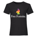 Schwarz - Front - Free Fortnite - "Rainbow" T-Shirt für Mädchen