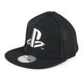 Schwarz-Silber - Front - Playstation - Snapback Mütze Logo für Mädchen