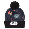 Schwarz-Orange-Blau - Front - Star Wars - Mütze Bommel für Jungen
