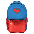 Rot-Blau - Front - Superman - Mädchen Rucksack, Logo