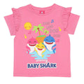 Pink meliert - Side - Baby Shark - T-Shirt für Mädchen