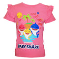 Pink meliert - Front - Baby Shark - T-Shirt für Mädchen