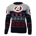 Marineblau-Grau-Rot - Front - Avengers - Pullover für Damen - weihnachtliches Design