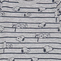 Schwarz-Grau - Back - Peanuts - Walk The Walk Schlafanzug Set für Jungen
