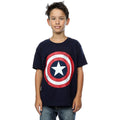 Marineblau-Rot - Back - Captain America - T-Shirt für Jungen