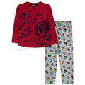Rot-Grau meliert - Front - The Avengers - Schlafanzug für Jungen