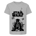 Grau meliert - Front - Star Wars - T-Shirt für Jungen