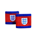 Rot-Blau - Front - England FA -  Baumwolle Schweißband  2er-Pack