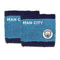 Himmelblau-Marineblau-Weiß - Front - Manchester City FC -  Baumwolle Schweißband  2er-Pack
