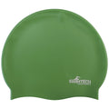 Grün - Front - SwimTech Unisex Silikon-Badekappe für Erwachsene