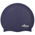 Marineblau - Front - SwimTech Unisex Silikon-Badekappe für Erwachsene