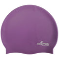 Violett - Front - SwimTech Unisex Silikon-Badekappe für Erwachsene