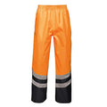 Orange-Marineblau - Front - Regatta Unisex Hi-Vis-Überhose - Arbeitshose , Warnfarben, reflektierend