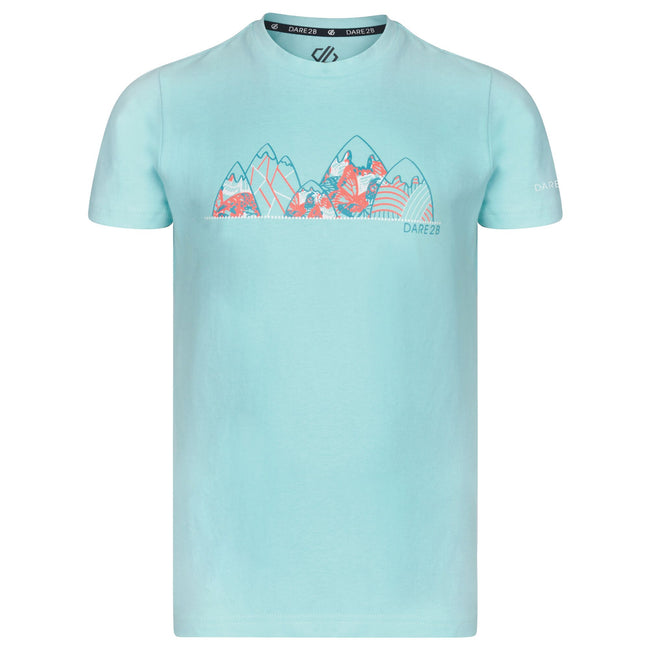 Hellblau mit Berg - Front - Dare 2B Kinder T-Shirt Frenzy mit Grafikdruck