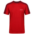 Rot-Dunkelrot - Front - Regatta Herren T-Shirt Tornell, mit extrem weicher Merinowolle