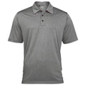 Grau meliert-Weiß - Front - Adidas Golf Herren Heather Climalite Polo-Shirt, Kurzarm