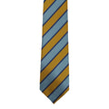 Himmelblau-Gold - Side - Premier Herren Krawatte, gestreift