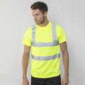Neongelb - Back - RTY Herren T-Shirt High Vis