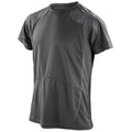 Schwarz-Grau - Front - Spiro Herren Sport T-Shirt  Athletic