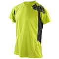 Neon Limette-Grau - Front - Spiro Herren Sport T-Shirt  Athletic