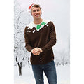 Braun-Weiß - Back - Christmas Shop Unisex Pullover mit weihnachtlichem Design Christmas Pudding