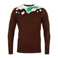 Braun-Weiß - Front - Christmas Shop Unisex Pullover mit weihnachtlichem Design Christmas Pudding