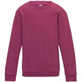 Dunkles Pink - Front - AWDis Just Hoods Kinder Pullover - Sweatshirt, unifarben