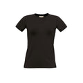 Schwarz - Front - B&C Damen Biosfair T-Shirt, Kurzarm, Rundhalsausschnitt
