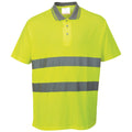 Gelb - Front - Portwest Poloshirt in Warnfarben, Kurzarm, reflektierend