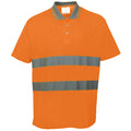 Orange - Front - Portwest Poloshirt in Warnfarben, Kurzarm, reflektierend
