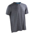 Grau-Ozeanblau - Front - Spiro Herren Shiny Fitness T-Shirt, meliert, kurzärmlig