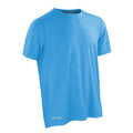 Ozeanblau-Grau - Front - Spiro Herren Shiny Fitness T-Shirt, meliert, kurzärmlig